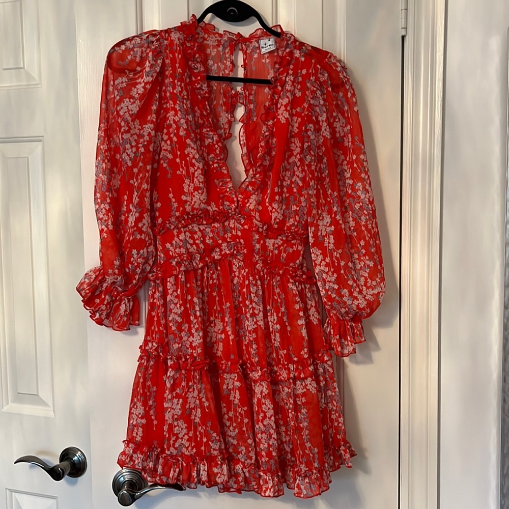 Floral Open Back Dress